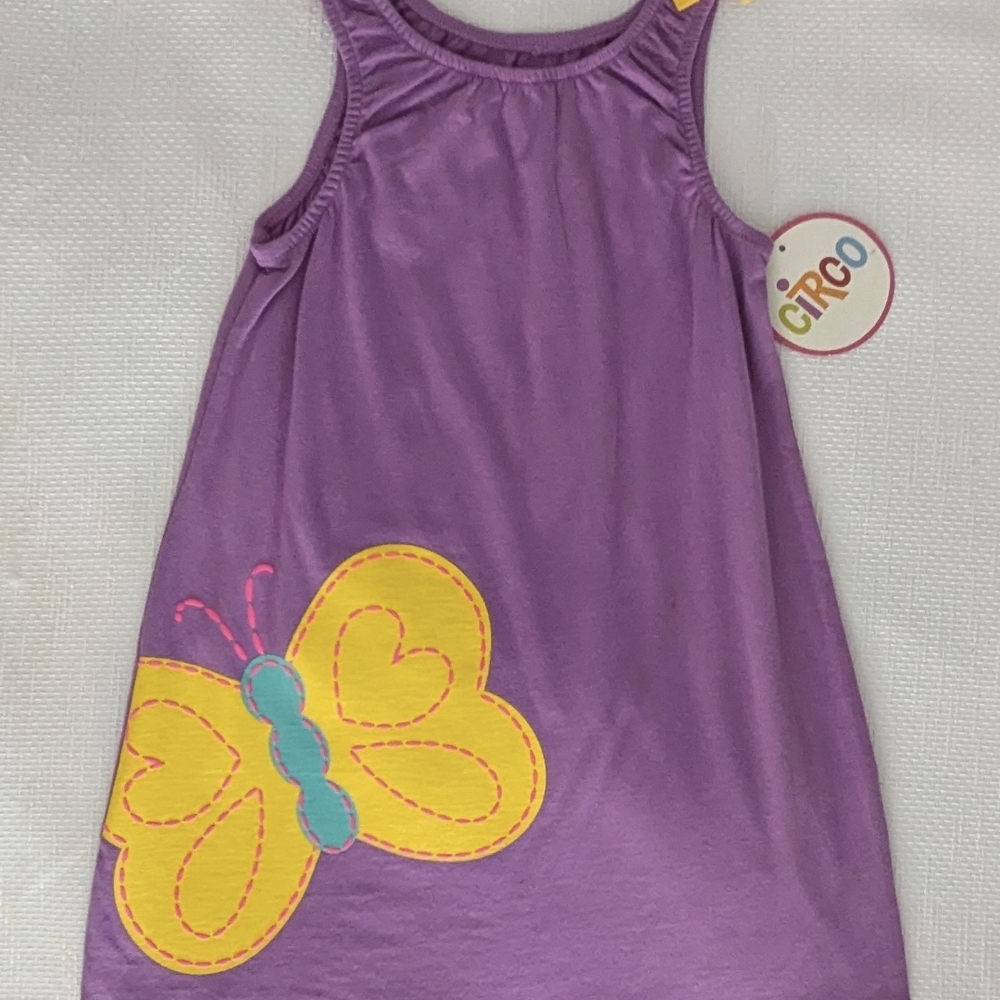 Vibrant Girls' Sleeveless Dress Purple
